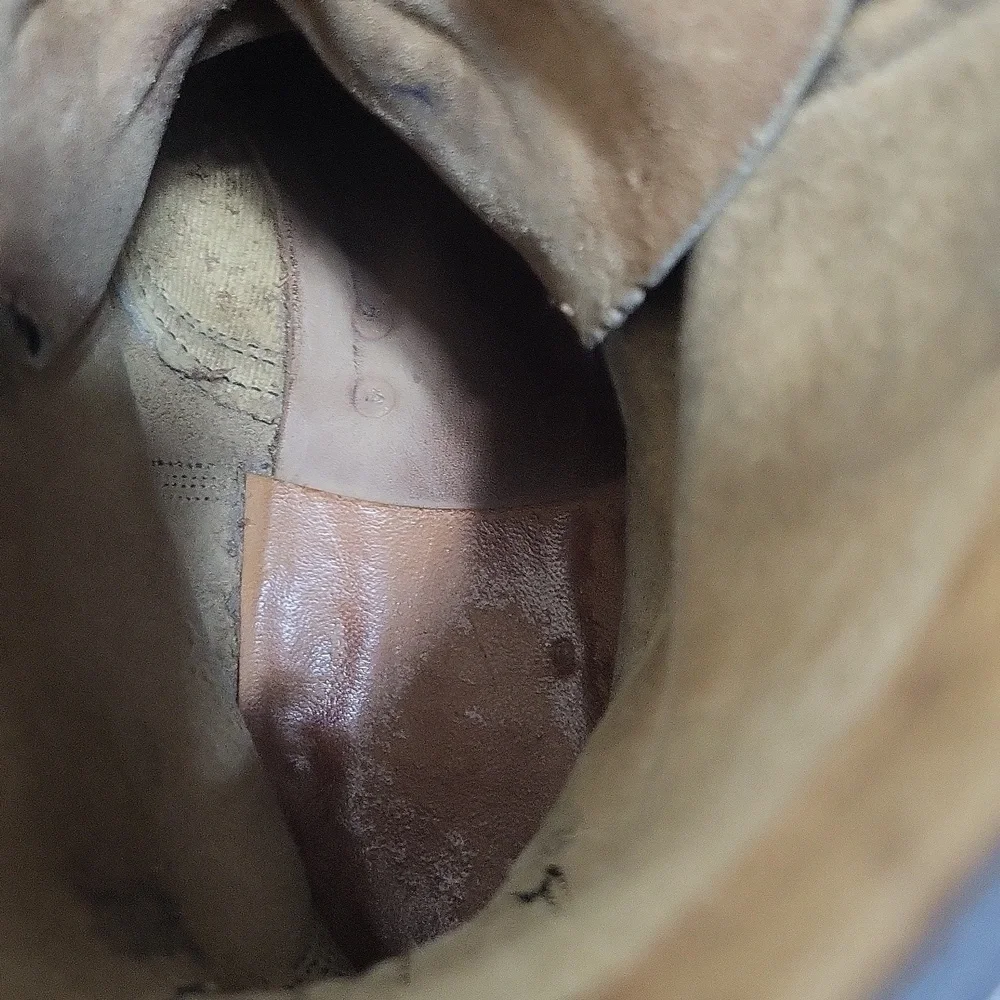 Vintage BF GOODRICH Black Steel Toe Laced Goodyear Heel Combat Boots - 8W - Picture 11 of 16